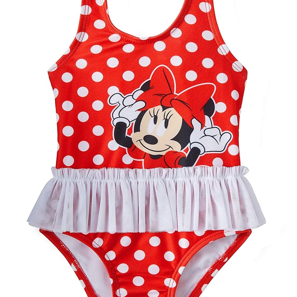 NWOT Disney Baby Girls Minnie Mouse Swimsuit 3/6M